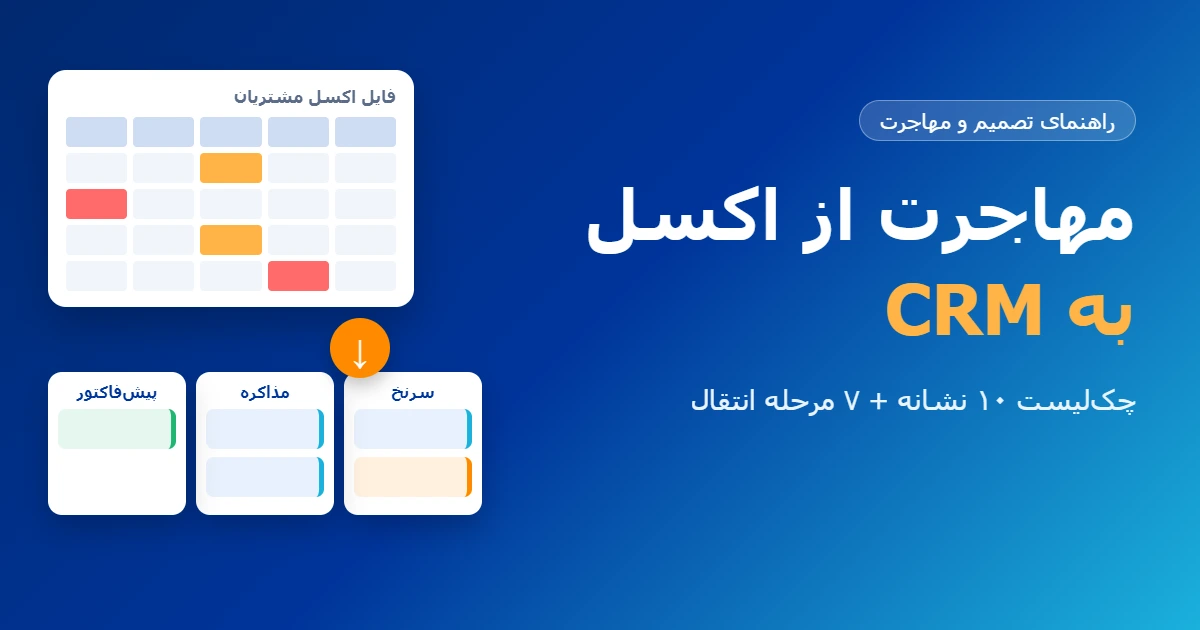 مهاجرت از اکسل به CRM؛ چک‌لیست ۱۰ نشانه و ۷ مرحله انتقال